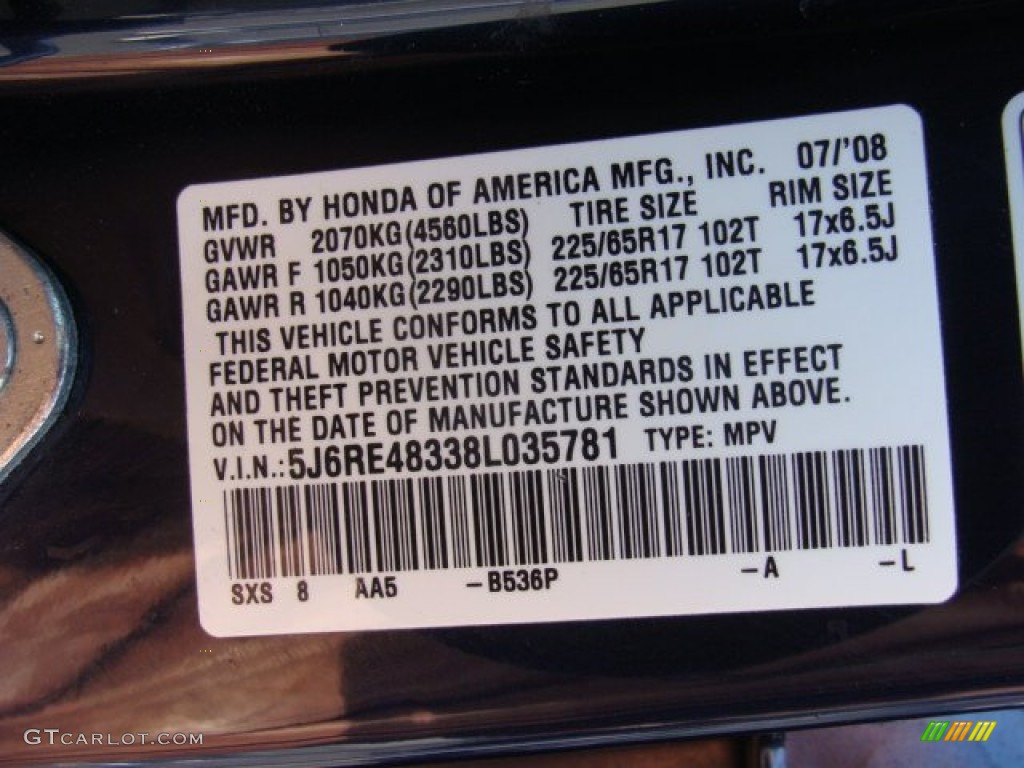 2008 CR-V LX 4WD - Royal Blue Pearl / Black photo #25