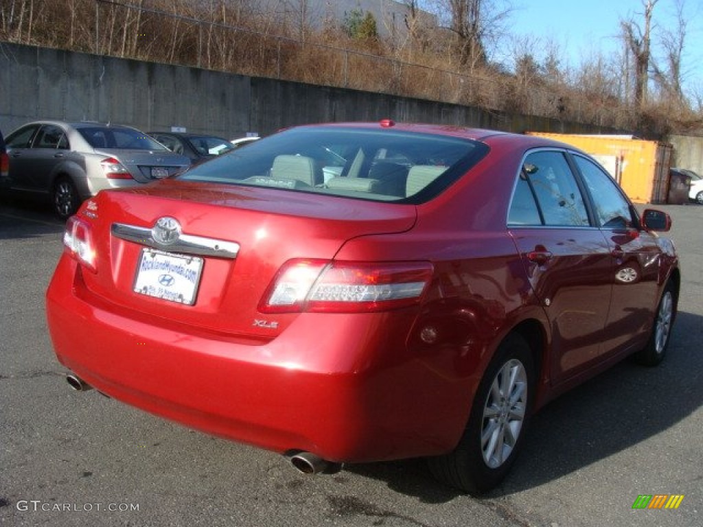 2011 Camry XLE V6 - Barcelona Red Metallic / Bisque photo #4