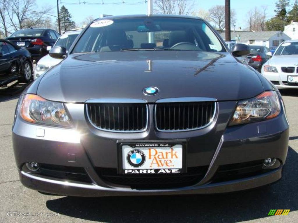 2007 3 Series 328xi Sedan - Sparkling Graphite Metallic / Black photo #3