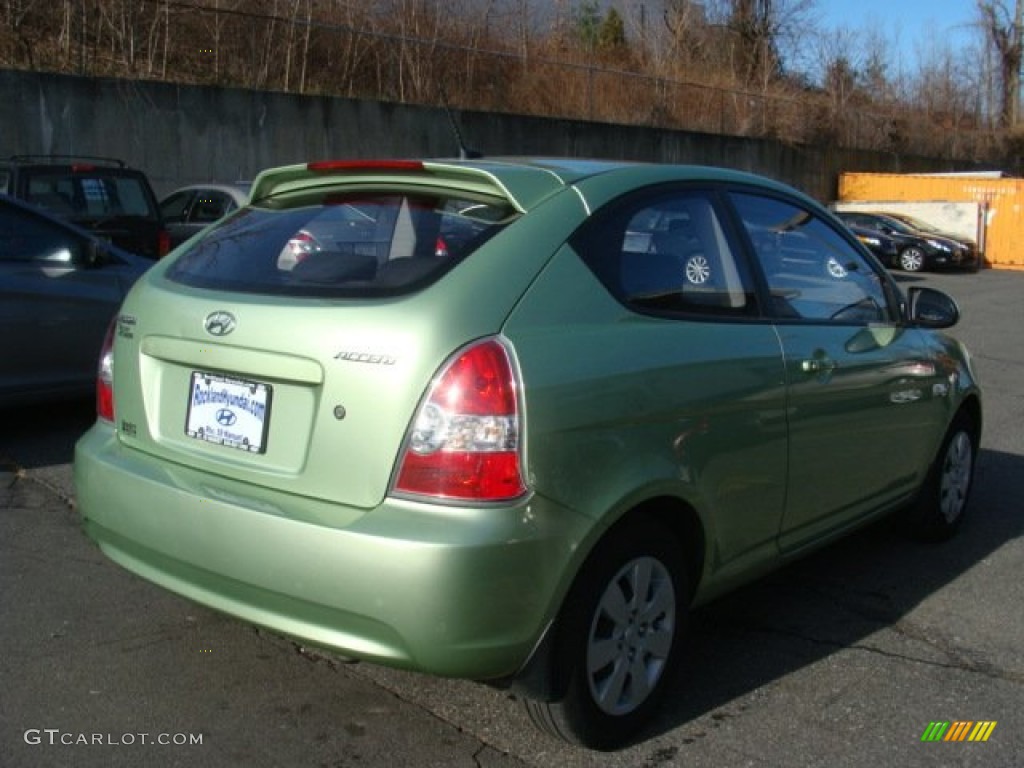 2008 Accent GS Coupe - Apple Green / Black photo #4