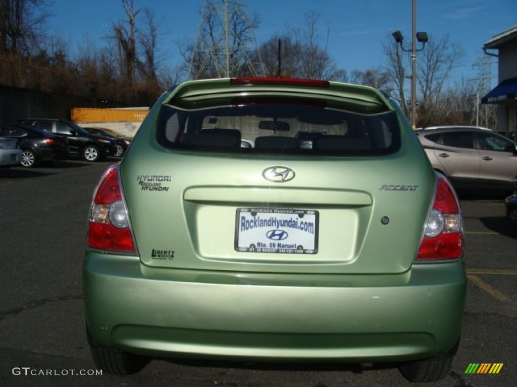 2008 Accent GS Coupe - Apple Green / Black photo #5