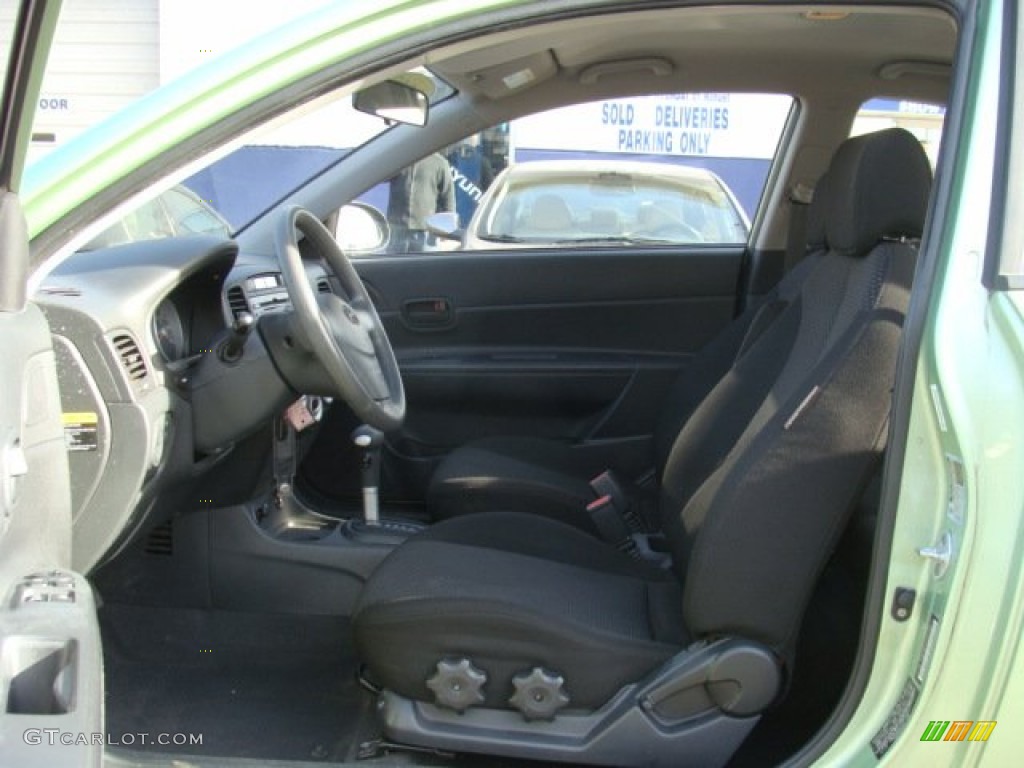 2008 Accent GS Coupe - Apple Green / Black photo #10