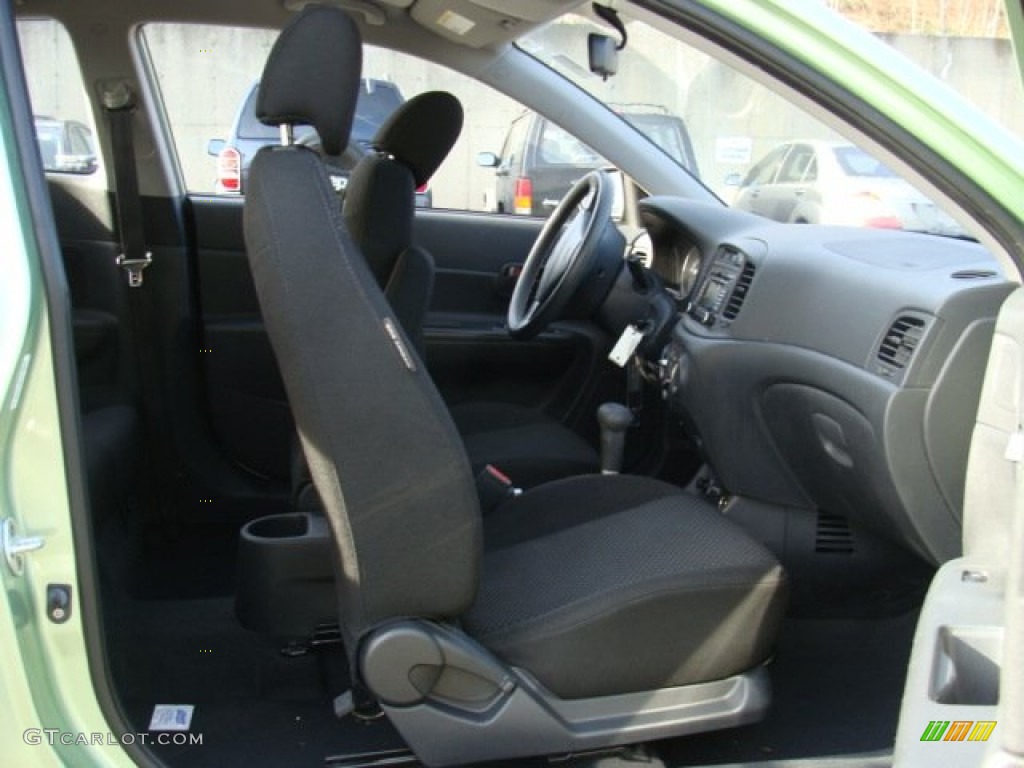 2008 Accent GS Coupe - Apple Green / Black photo #22