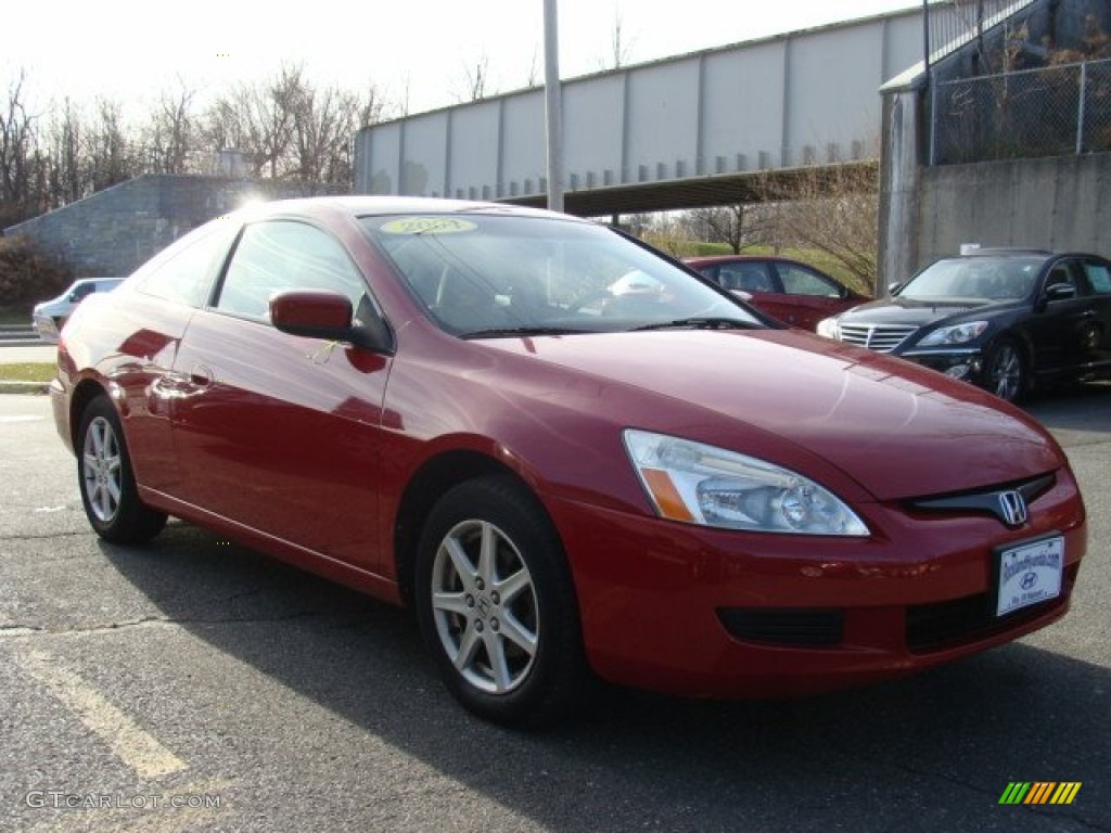 2004 Accord EX V6 Coupe - San Marino Red Pearl / Ivory photo #3