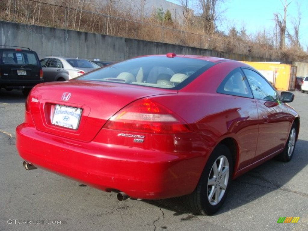 2004 Accord EX V6 Coupe - San Marino Red Pearl / Ivory photo #4