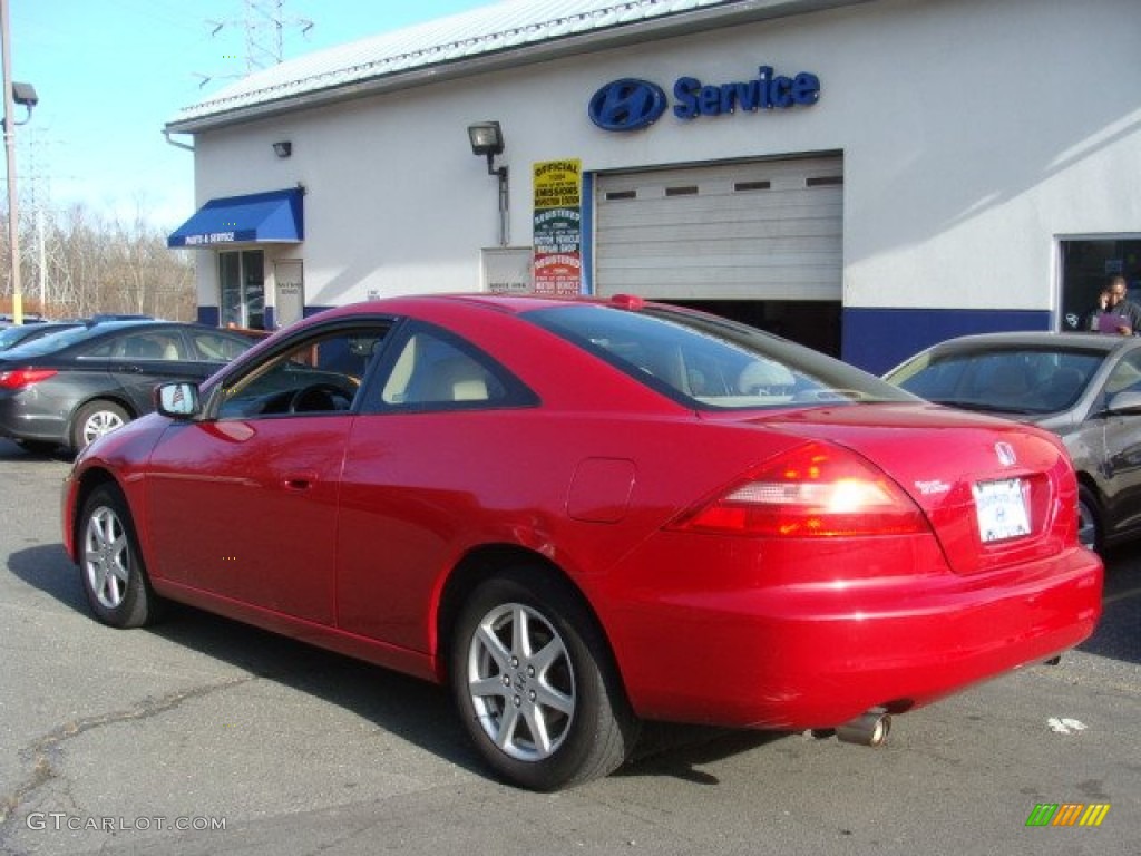 2004 Accord EX V6 Coupe - San Marino Red Pearl / Ivory photo #6