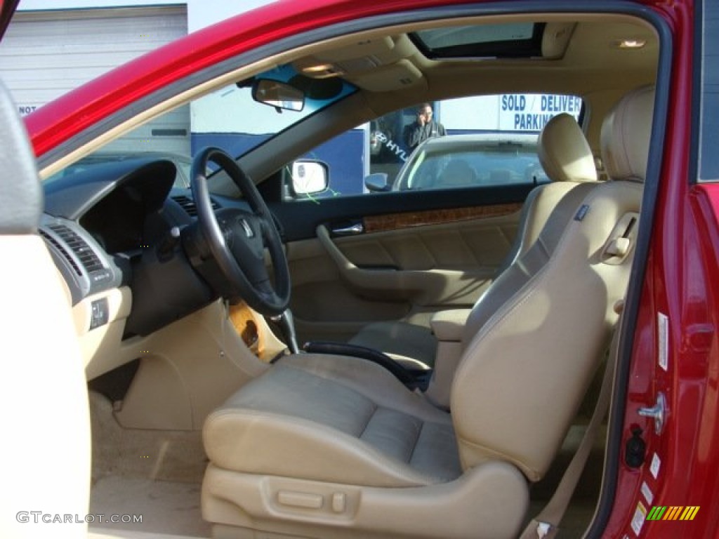 2004 Accord EX V6 Coupe - San Marino Red Pearl / Ivory photo #10