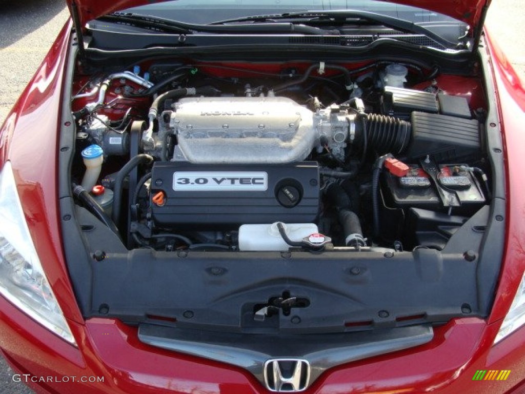 2004 Accord EX V6 Coupe - San Marino Red Pearl / Ivory photo #26
