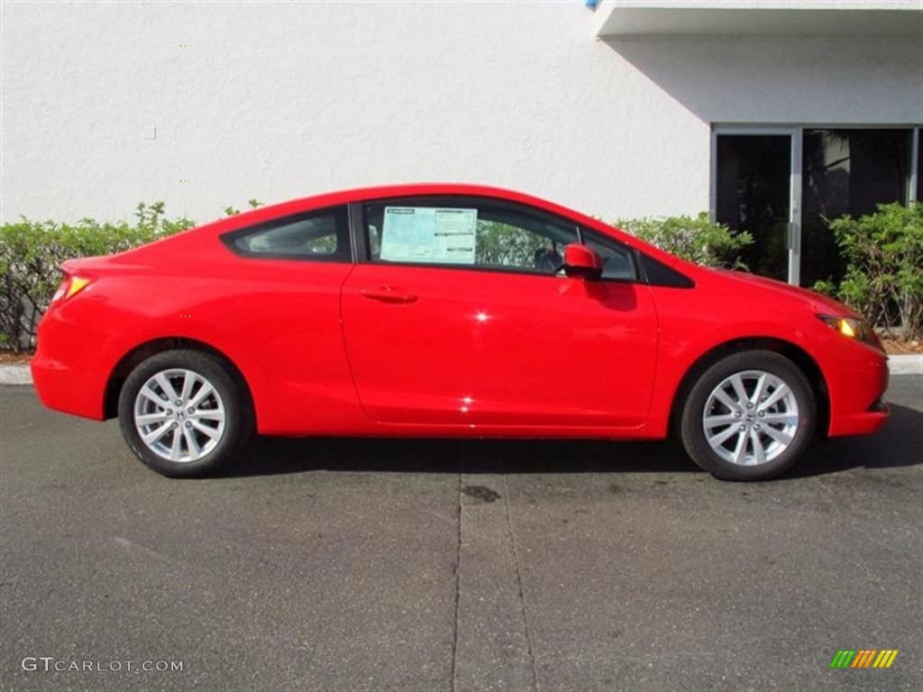 2012 Civic EX Coupe - Rallye Red / Gray photo #2