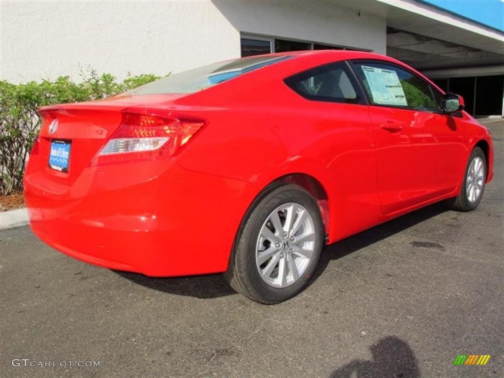 2012 Civic EX Coupe - Rallye Red / Gray photo #3
