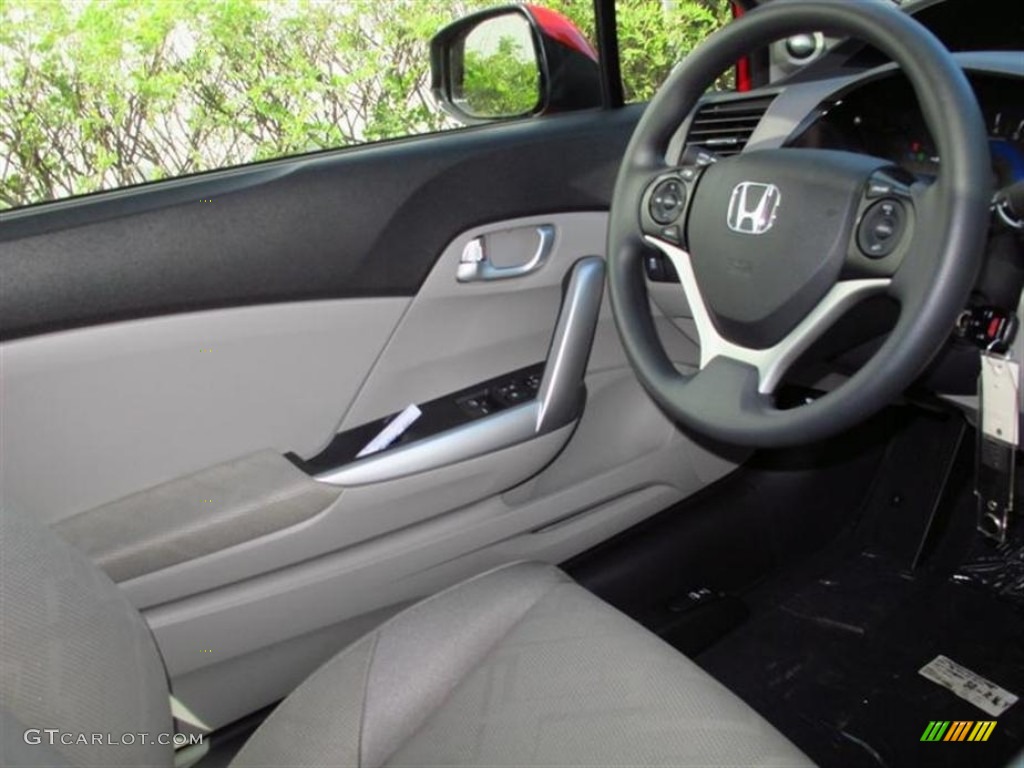 2012 Civic EX Coupe - Rallye Red / Gray photo #5