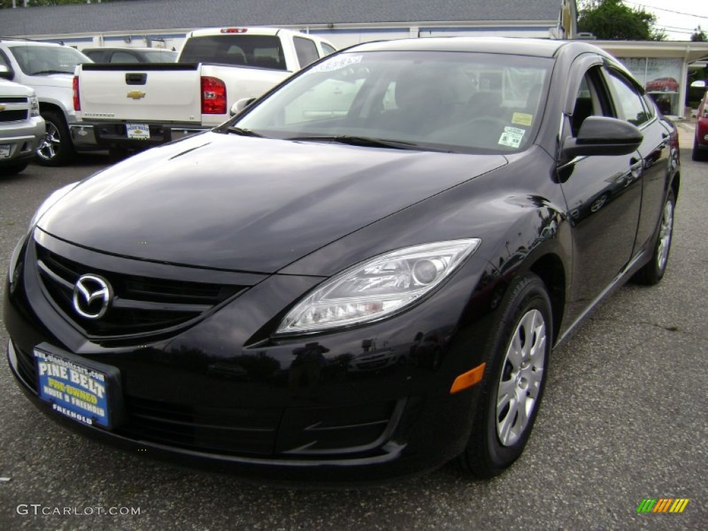 2010 MAZDA6 i Sport Sedan - Ebony Black / Black photo #1