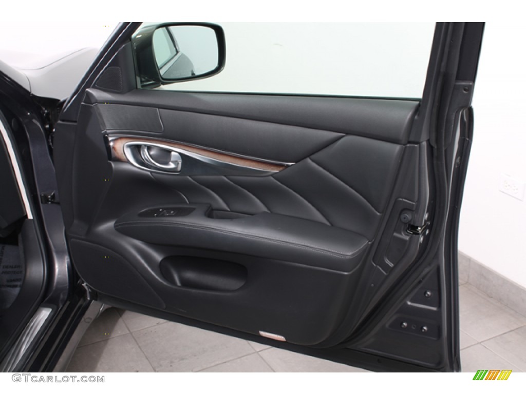 2012 Infiniti M 37x AWD Sedan Graphite Door Panel Photo #74496218