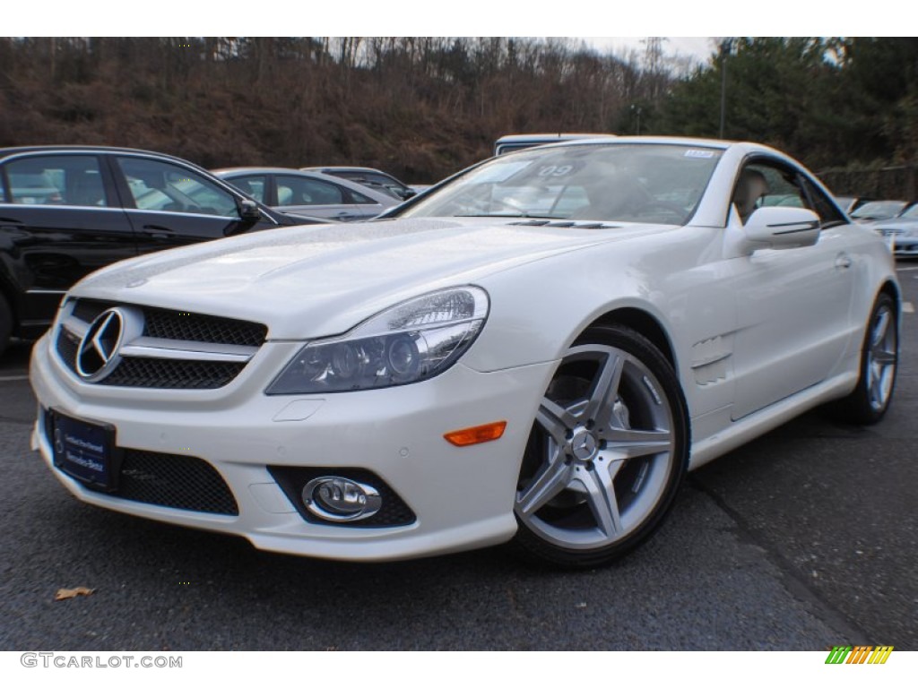 Diamond White Metallic 2009 Mercedes-Benz SL 550 Roadster Exterior Photo #74501290