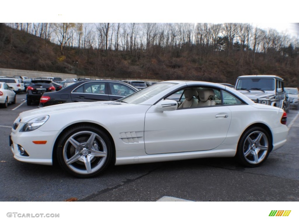Diamond White Metallic 2009 Mercedes-Benz SL 550 Roadster Exterior Photo #74501336
