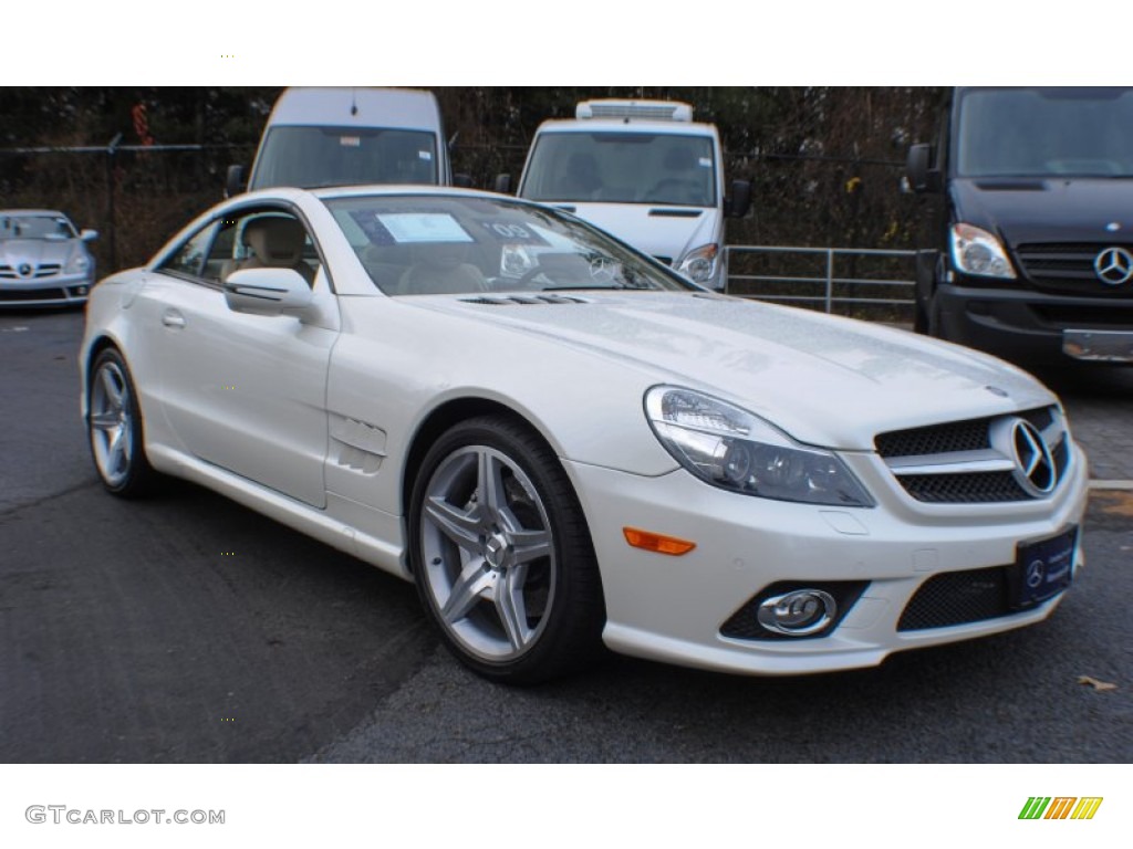 Diamond White Metallic 2009 Mercedes-Benz SL 550 Roadster Exterior Photo #74501414