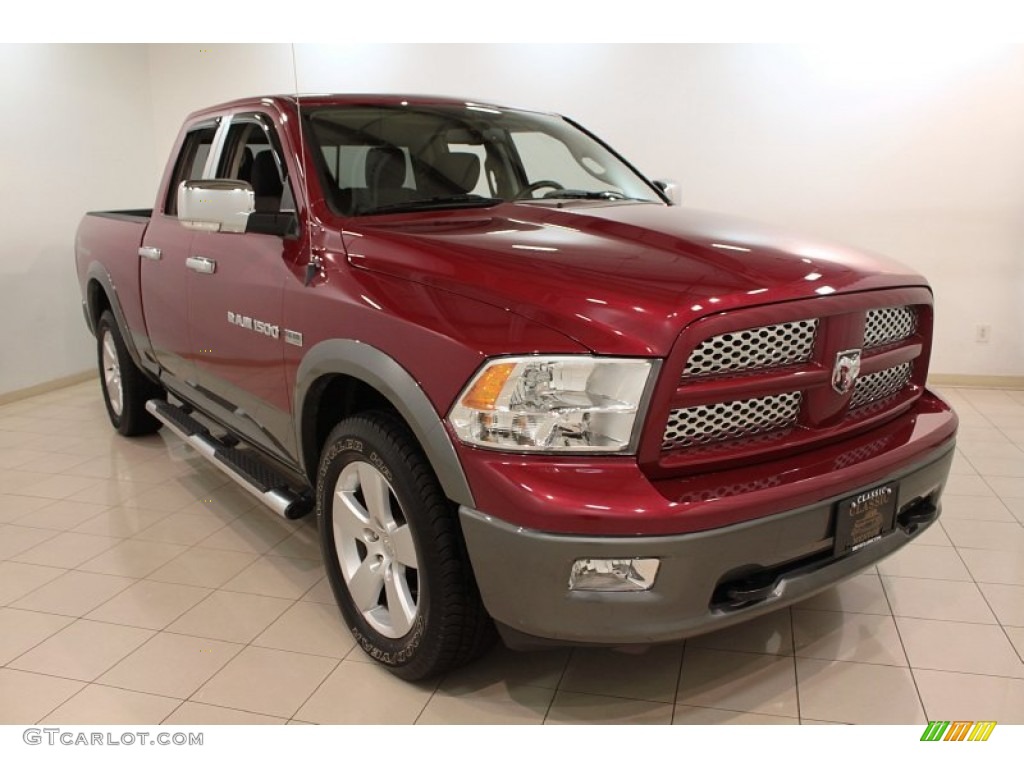 2011 Ram 1500 SLT Outdoorsman Quad Cab 4x4 - Deep Cherry Red Crystal Pearl / Dark Slate Gray/Medium Graystone photo #1