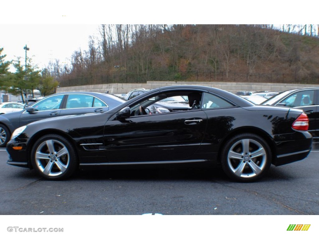 Black 2009 Mercedes-Benz SL 550 Roadster Exterior Photo #74502749