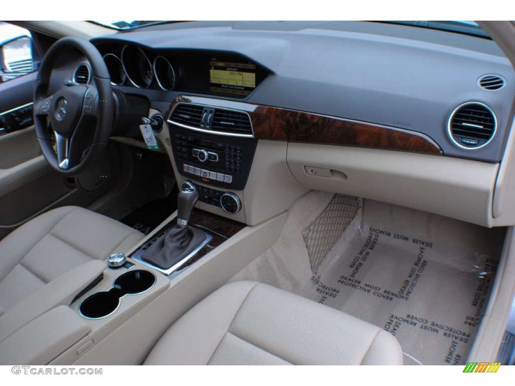 2012 Mercedes-Benz C 300 Sport 4Matic Almond Beige/Mocha Dashboard Photo #74503355