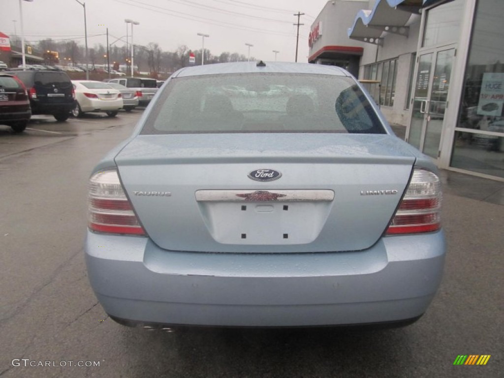 2008 Taurus Limited - Light Ice Blue Metallic / Black photo #6