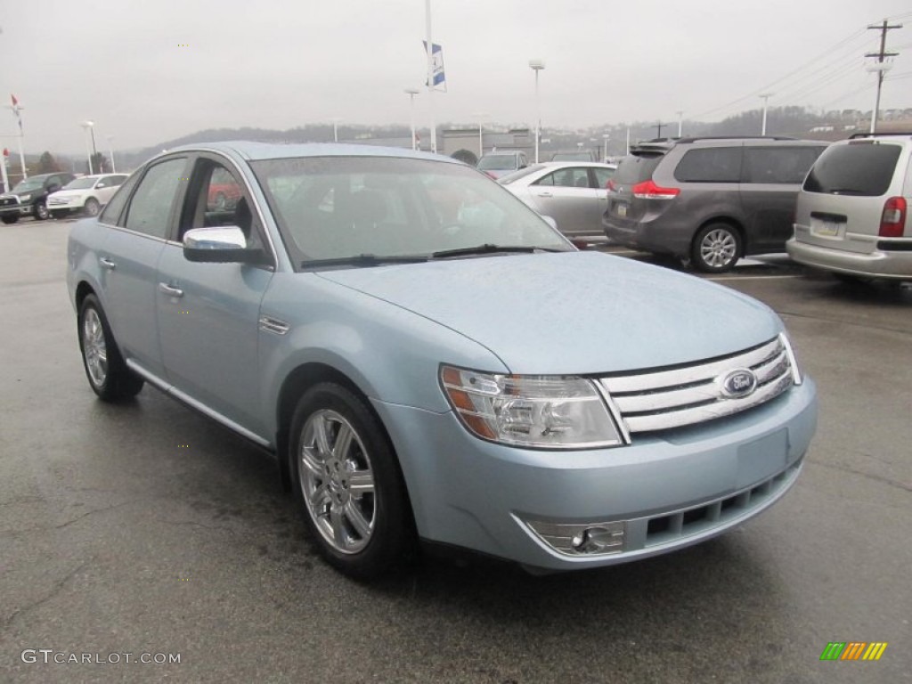 2008 Taurus Limited - Light Ice Blue Metallic / Black photo #10