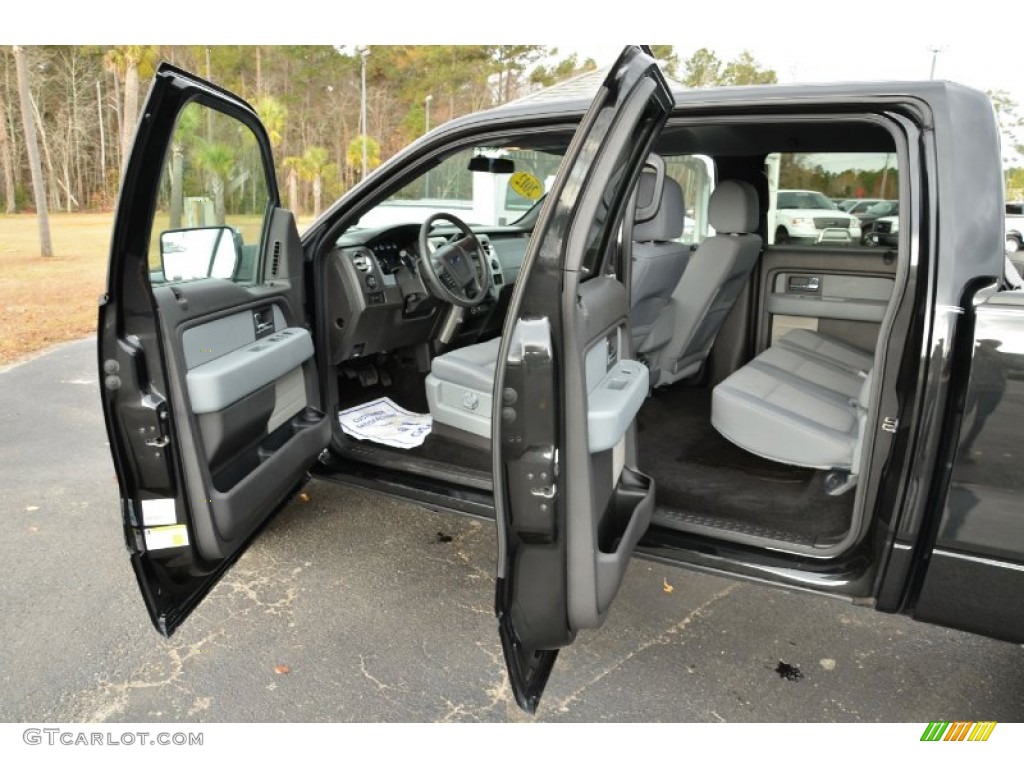 Steel Gray Interior 2012 Ford F150 XLT SuperCrew 4x4 Photo #74506187