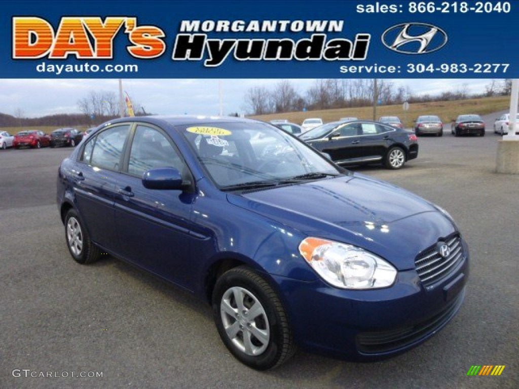 2011 Accent GLS 4 Door - Dark Sapphire Blue / Gray photo #1