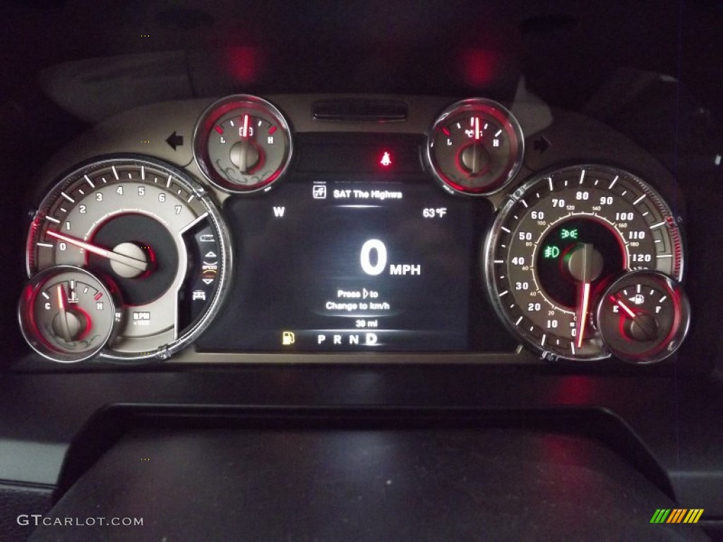 2013 Ram 1500 Laramie Longhorn Crew Cab 4x4 Gauges Photo #74506944