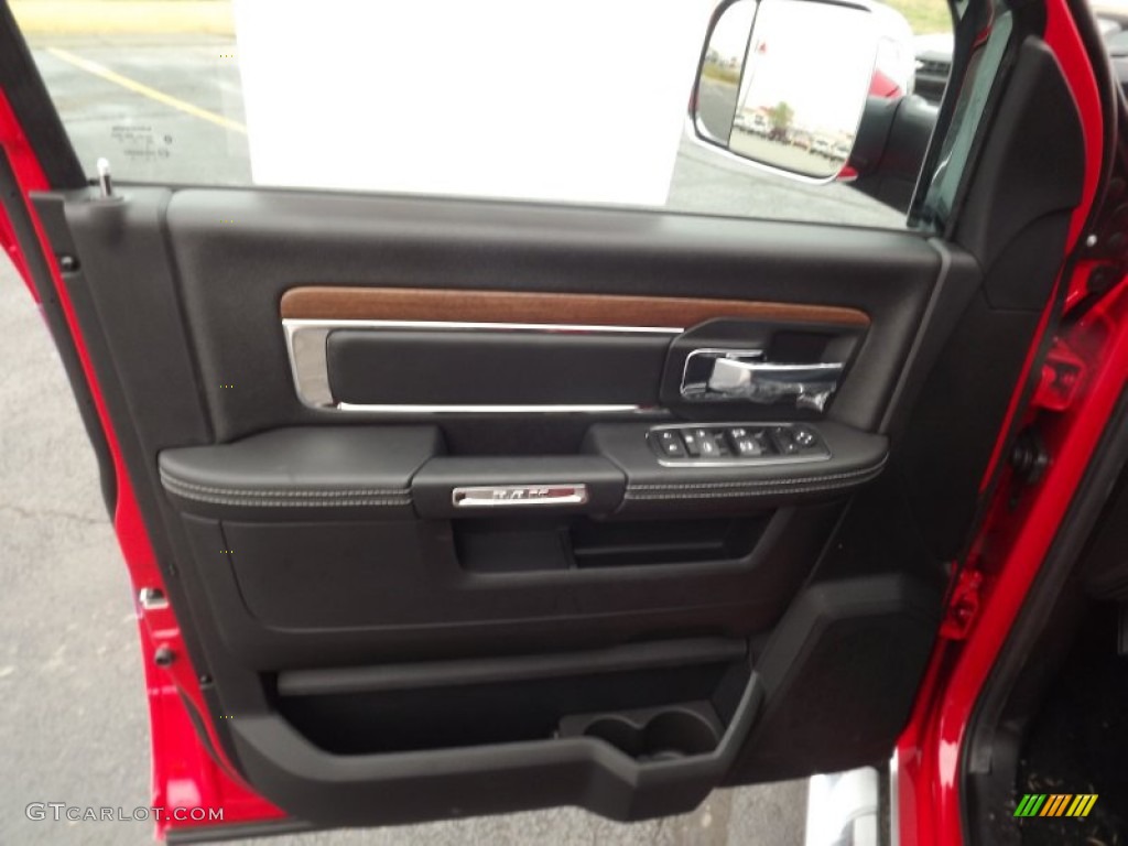 2013 Ram 1500 Laramie Crew Cab Black Door Panel Photo #74507732