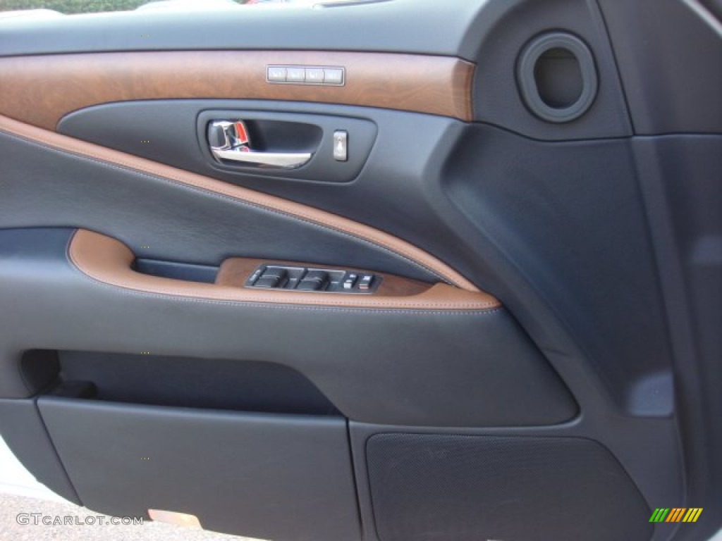 2010 Lexus LS 460 Black/Saddle Tan Door Panel Photo #74507738