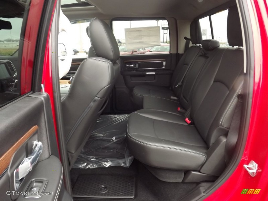 Black Interior 2013 Ram 1500 Laramie Crew Cab Photo #74507786