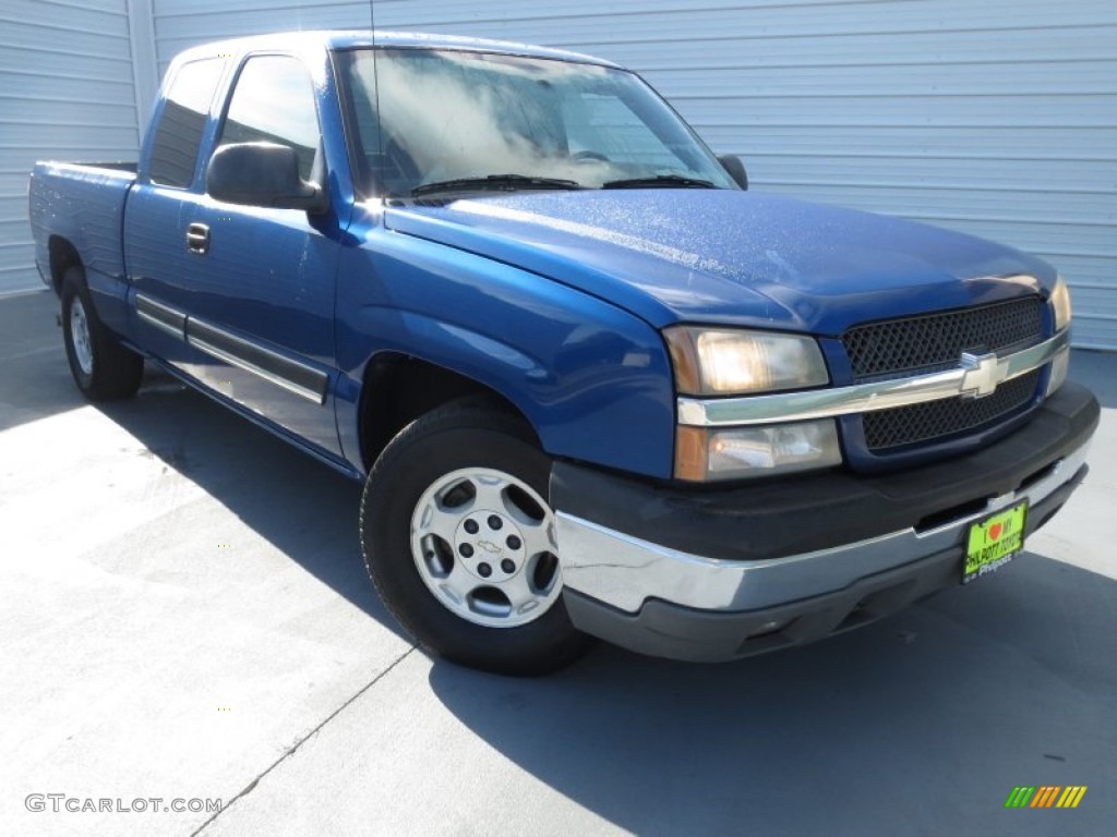 2004 Silverado 1500 LS Extended Cab - Arrival Blue Metallic / Dark Charcoal photo #1