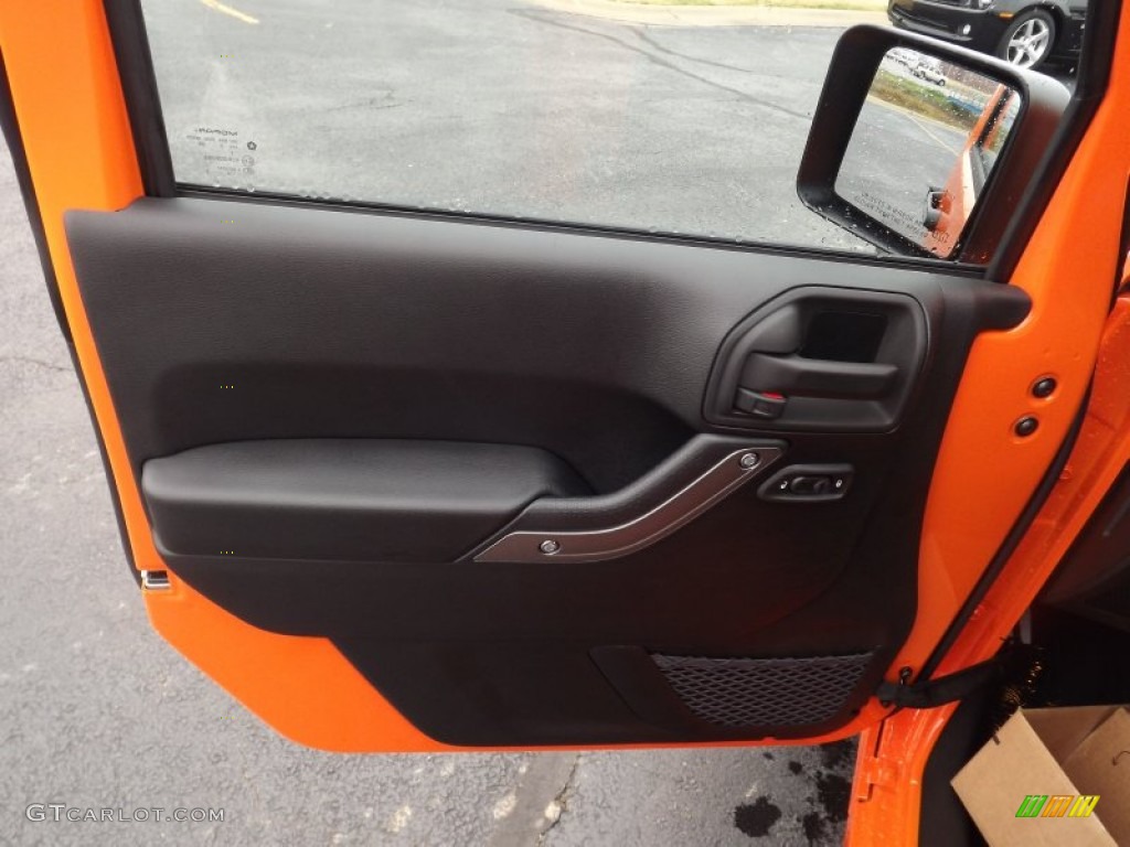 2013 Jeep Wrangler Unlimited Sport 4x4 Right Hand Drive Black Door Panel Photo #74509199