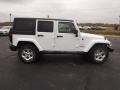 2013 Bright White Jeep Wrangler Unlimited Sahara 4x4  photo #4