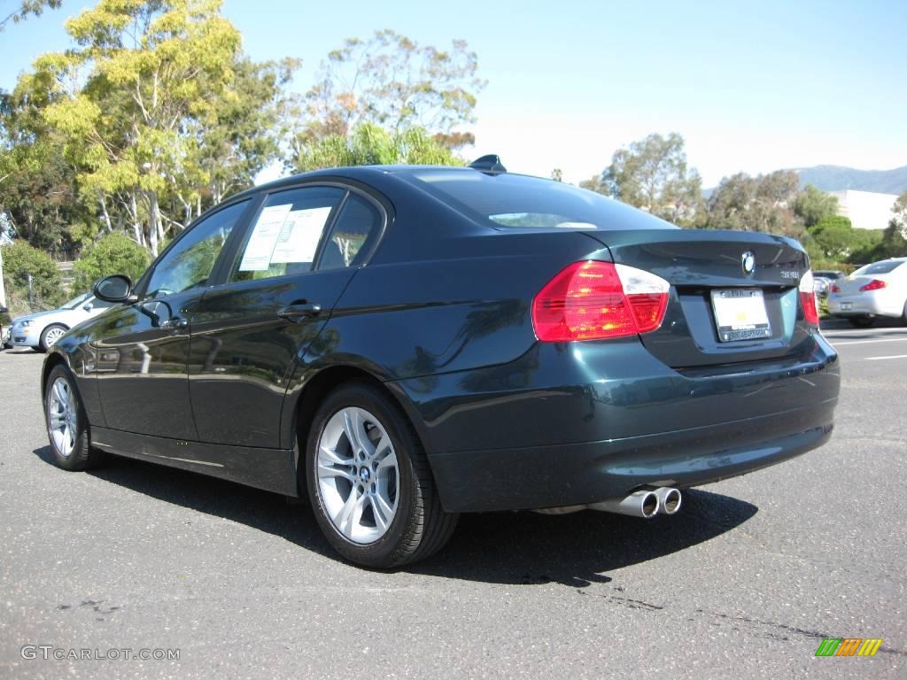 2008 3 Series 328i Sedan - Deep Green Metallic / Beige photo #3