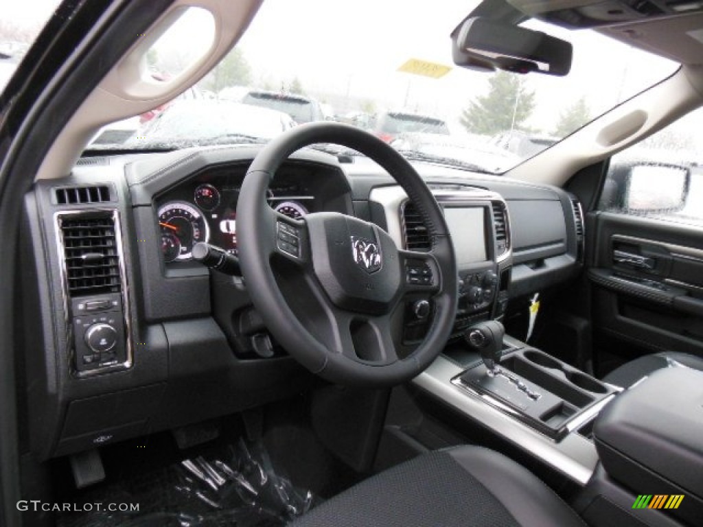 Black Interior 2013 Ram 1500 Sport Crew Cab 4x4 Photo #74510387