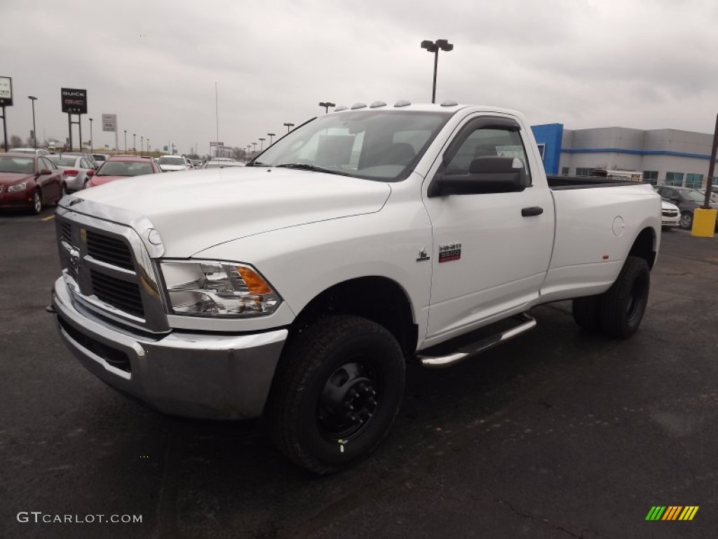 Bright White 2012 Dodge Ram 3500 HD ST Regular Cab 4x4 Dually Exterior Photo #74510643
