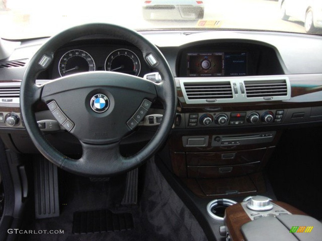 2008 BMW 7 Series 750Li Sedan Black Dashboard Photo #74511335