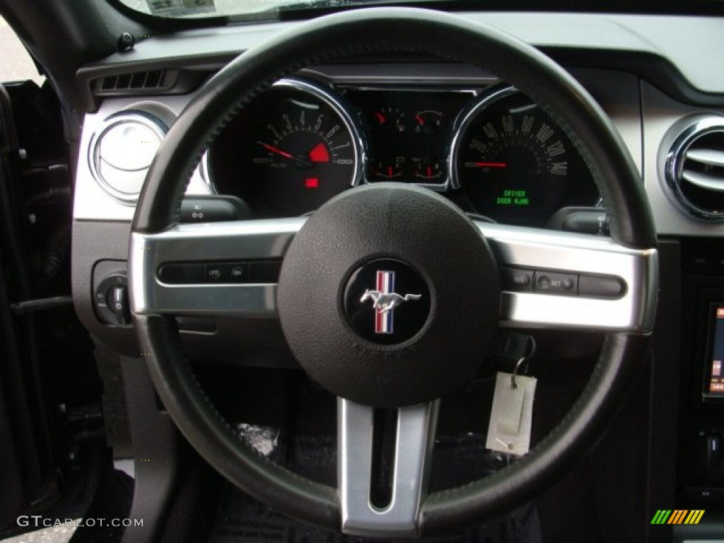 2008 Ford Mustang GT Premium Coupe Dark Charcoal Steering Wheel Photo #74511572
