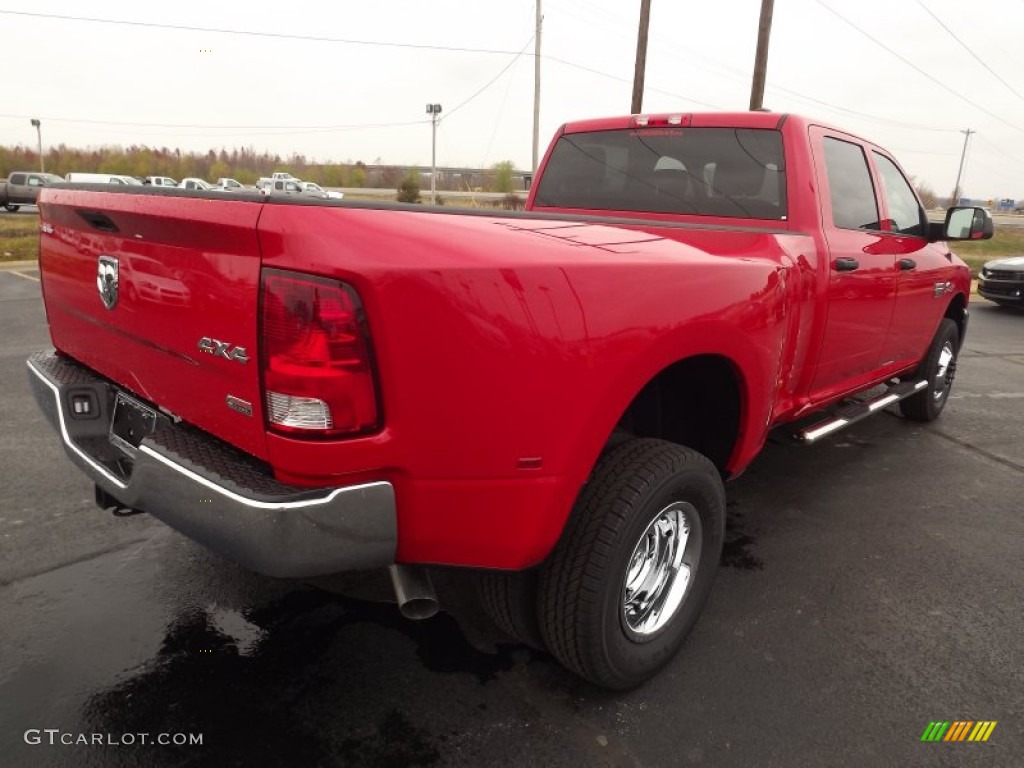 Flame Red 2012 Dodge Ram 3500 HD ST Crew Cab 4x4 Dually Exterior Photo #74512100