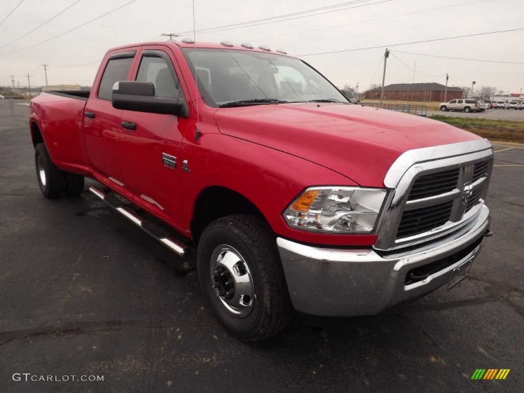 2012 Ram 3500 HD ST Crew Cab 4x4 Dually - Flame Red / Dark Slate/Medium Graystone photo #3