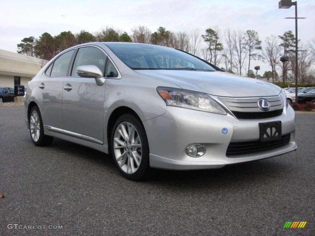 2010 HS 250h Hybrid Premium - Tungsten Silver Pearl / Black photo #1