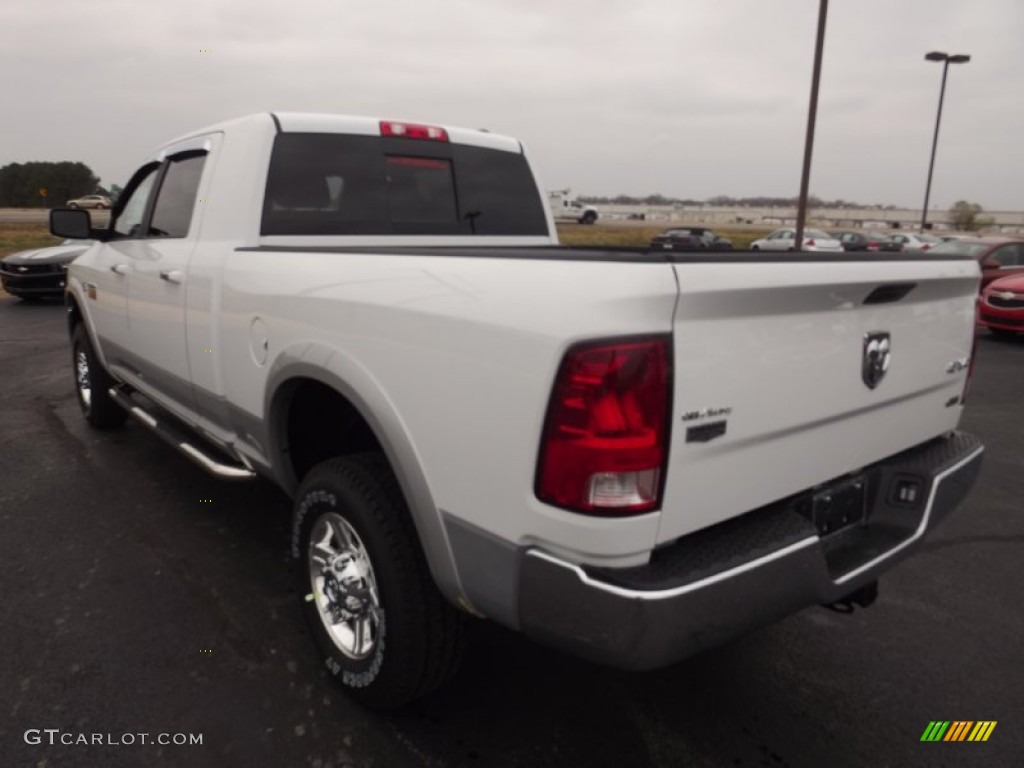 2012 Ram 2500 HD Laramie Mega Cab 4x4 - Bright White / Light Pebble Beige/Bark Brown photo #7