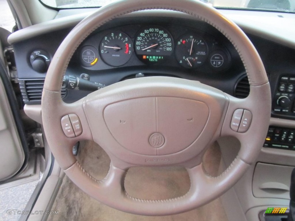 2003 Buick Regal LS Taupe Steering Wheel Photo #74513804