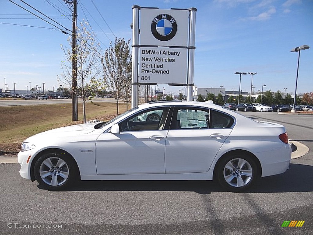 2013 5 Series 528i Sedan - Alpine White / Venetian Beige photo #1