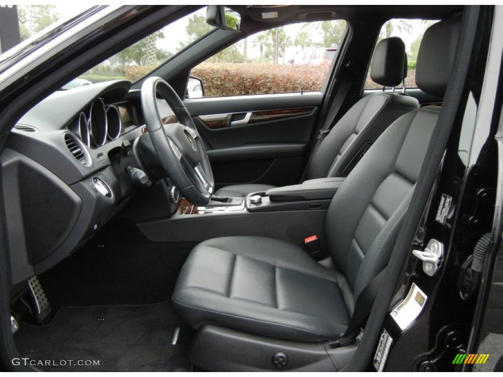 Black Interior 2012 Mercedes-Benz C 250 Sport Photo #74515250