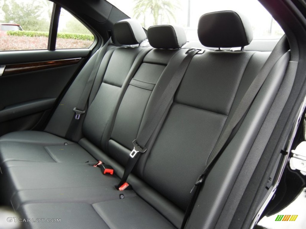 Black Interior 2012 Mercedes-Benz C 250 Sport Photo #74515329