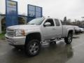 2013 Silver Ice Metallic Chevrolet Silverado 1500 LT Extended Cab 4x4  photo #1