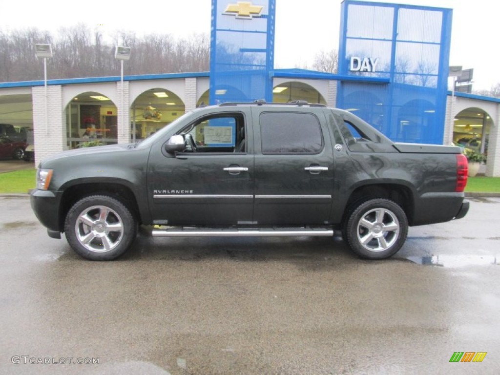 2013 Avalanche LTZ 4x4 Black Diamond Edition - Fairway Metallic / Ebony photo #2