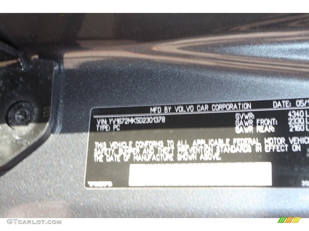 2013 C30 T5 - Titanium Grey Metallic / Off Black photo #33